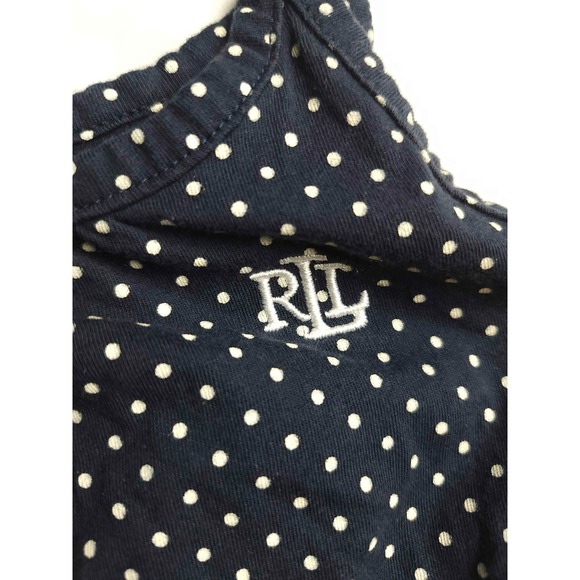 Lauren Ralph Lauren Double Strap Mini Night Gown Size XL Blue Polka Dot Retro - Picture 3 of 4